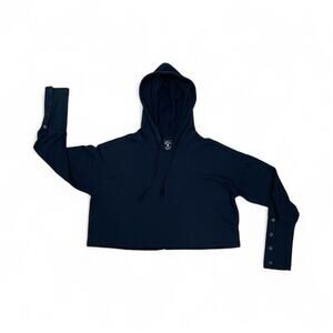 Nike Dri-FIT Long-Sleeve Cropped Pullover Hoodie Women’s Small Button Sleeved